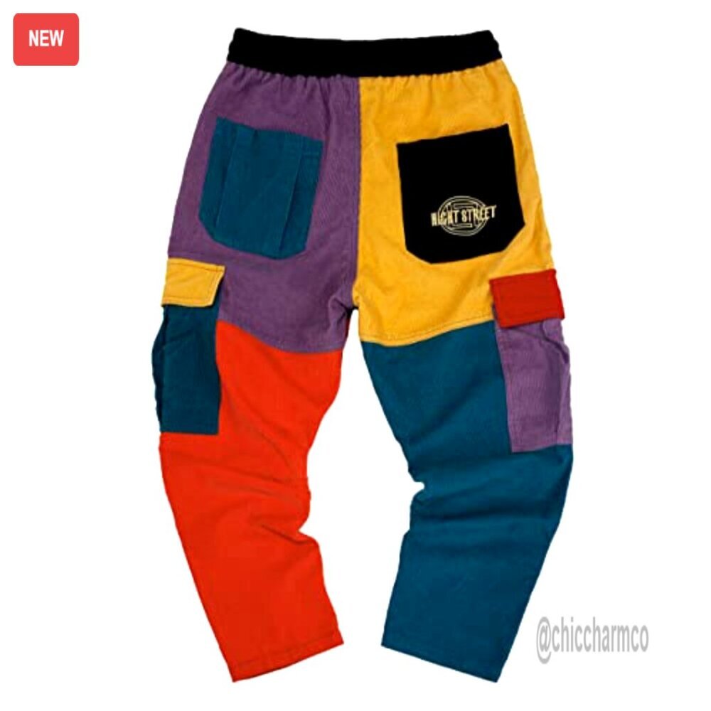 Corduroy Cargo Jogger Pants with Multi-Pockets, Adjustable Drawstring Waist - Picture 5 of 6